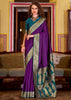 Royal Purple Banarasi Soft Silk Saree