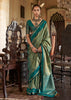 Aspen Green Banarasi Tussar Silk Saree