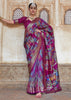 Orchid Purple Printed Soft Silk Saree