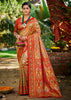 Festive Red Dual Tone Woven Banarasi Silk Saree