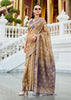 Almond Beige Woven Tissue Silk Saree