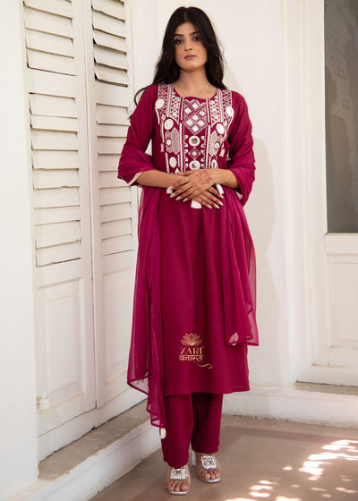 Plum Mirror Lattice Suit Set (10702036074689)