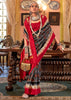 Jet Black Printed Patola Silk Saree