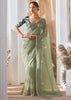 Saga Green Designer Silk Saree