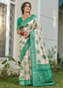Mint Green Woven Banarasi Silk Saree