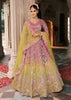 Yellow & Pink Heavy Embroidered Designer Lehenga