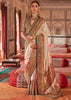 Mehndi Green Printed Kashmiri Jamewar Saree