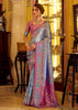 Aqua Blue Woven Patola Tissue Silk Saree