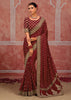 Bridal Maroon Embroidered Designer Saree