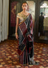 Black And Maroon Rangkat Satin Silk Saree