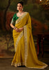 Yellow Embroidered Tissue Saree