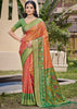 Russet Orange Woven Patola Silk Saree