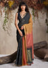 Black And Yellow Woven Cotton Silk Saree