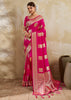 Princess Pink Woven Banarasi Silk Saree