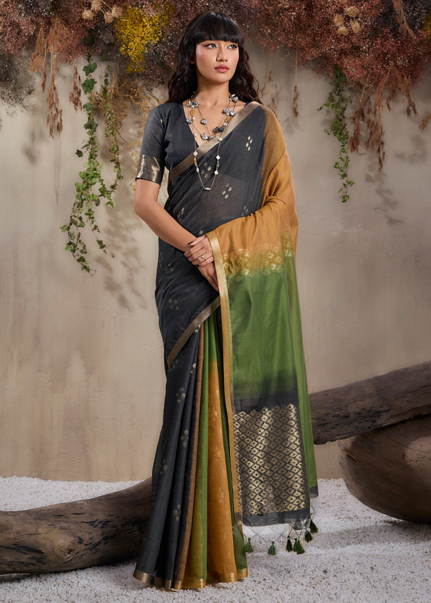 Multicolor Woven Cotton Silk Saree