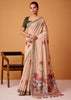 Honey Peach Woven Cotton Saree
