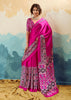 Princess Pink Printed Satin Silk Saree