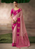 “Exclusive Offer” : Sweet Pink Woven Banarasi Satin Silk Saree