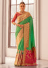 Vibrant Green Woven Banarasi Silk Saree