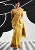 Lime Yellow Woven Tissue Silk Saree