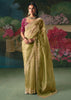 Pista Green Embroidered Designer Saree