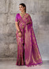 Magenta Purple Woven Kanjivaram Silk Saree