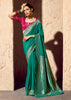 Arcadia Green Woven Crepe Georgette Saree