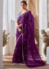 Rich Purple Designer Silk Saree