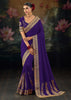 Ultra Purple Embroidered Designer Saree
