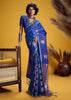 Twilight Blue Banarasi Satin Silk Saree