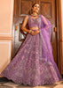 Lilac Purple Embroidered Net Lehenga