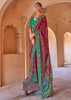Earth Red Printed Kashmiri Jamewar Saree