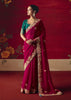 Dahlia Purple Designer Embroidered Saree