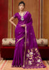Dahlia Purple Woven Cotton Silk Saree