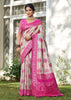 Magenta Pink Woven Banarasi Silk Saree