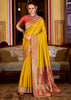 Mimosa Yellow Banarasi Soft Silk Saree