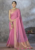 Bloom Pink Woven Cotton Saree