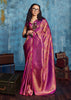 Dahlia Purple Banarasi Silk Saree