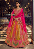 Pink And Golden Heavy Banarasi Designer Lehenga