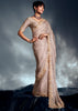 Powder Grey Designer Silk Saree