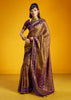 Coffee Brown Woven Banarasi Silk Saree
