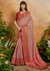 Earth Red Printed Patola Silk Saree