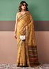 Mustard Gold Woven Cotton Silk Saree