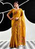Golden Yellow Woven Tissue Silk Saree