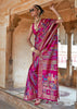 Persian Pink Printed Soft Silk Saree