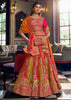 Orange And Pink Heavy Banarasi Designer Lehenga