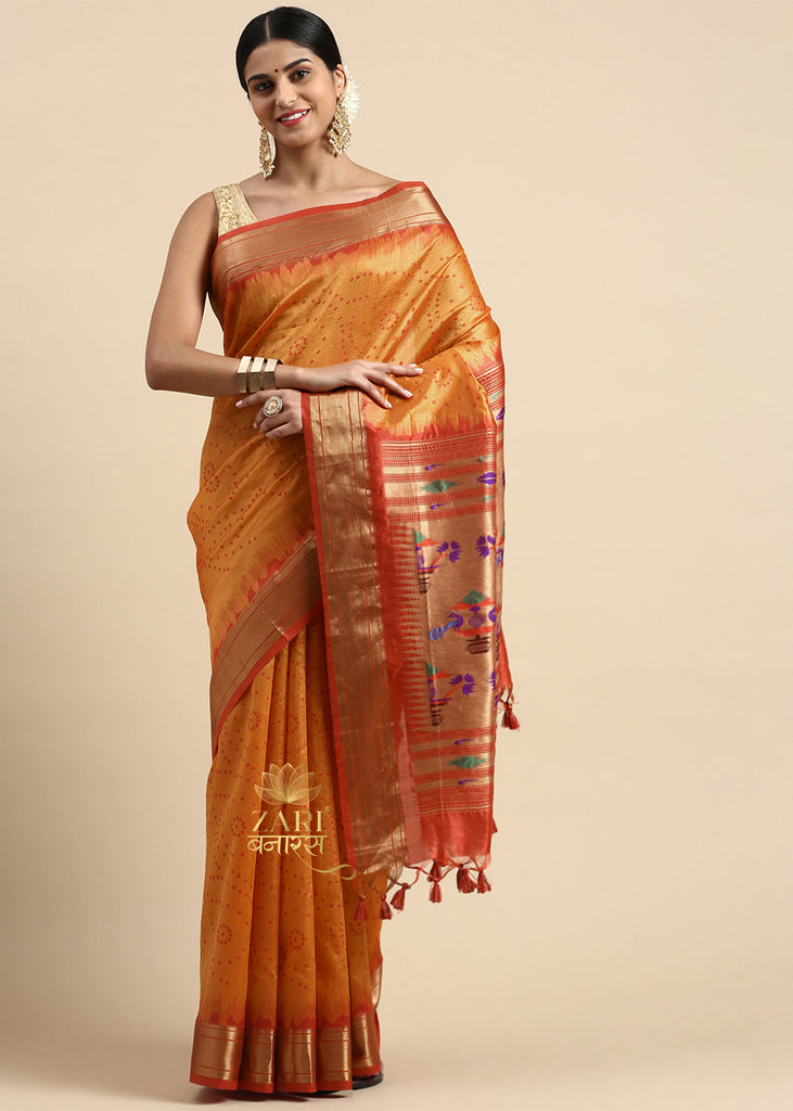 ZB-VNW-PAITHANI-TULSI-ORANGE (10644906737857)