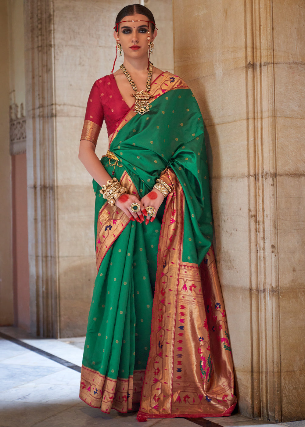 Buy Red Paithani Saree Online Archives | trendwati