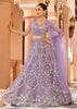 Lavender Embroidered Net Lehenga