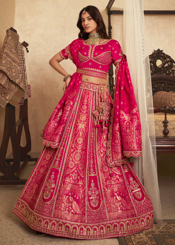 Bridal Pink Banarasi Designer Lehenga